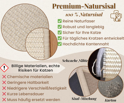 Mookie's Kratzbrett XL 67x42 cm – 2-in-1 Katzenliege aus Massivholz
