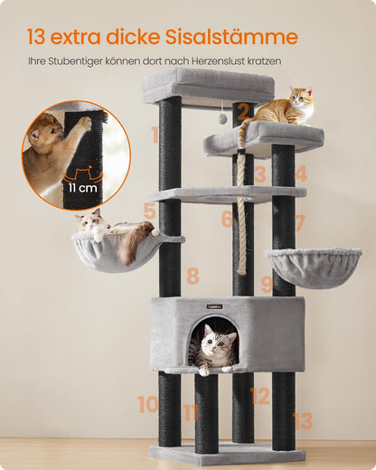 Feandrea XXL Grosskatzen Kratzbaum PCT008G02 – Taubengrau