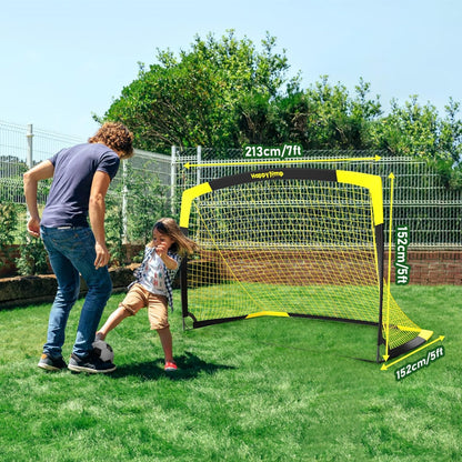 Happy Jump Pop-Up Fussballtor 213 x 152 cm, faltbar, schwarz-gelb