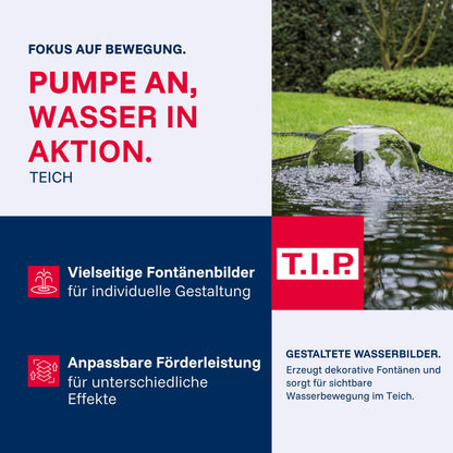 T.I.P. Wasserspielpumpe WPS 1000 R Teichpumpe 1.000 l/h