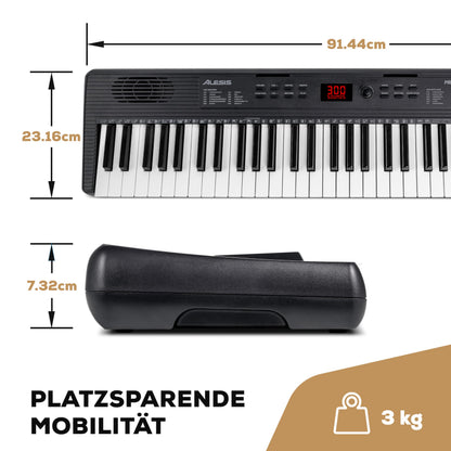 Alesis Melody 61 Digitalpiano – 61 Tasten Anfänger-Komplett-Set