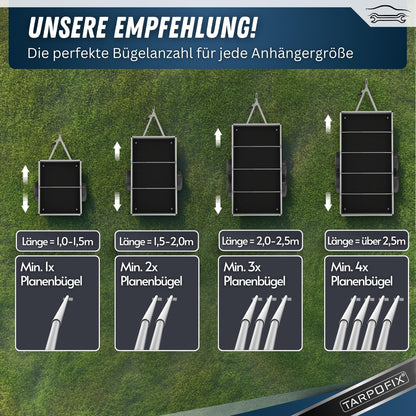 Tarpofix Anhänger Planenbügel Flachplanenbügel – 100-145 cm