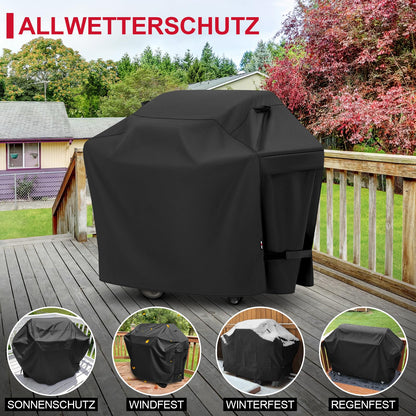 Unicook Grillabdeckung 140 cm wasserdicht, Grillhaube für Gasgrill