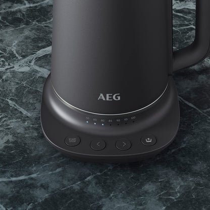 AEG K7-1-6BP Wasserkocher - 1.7L Grau mit 7 Temperaturstufen