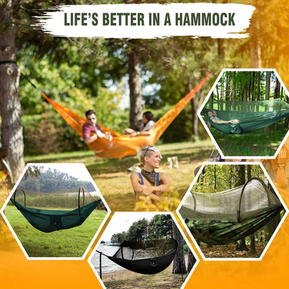 NatureFun Camping-Hängematte mit Moskitonetz, ultraleicht, 300 kg