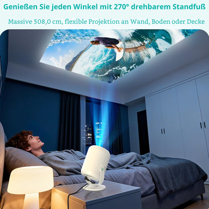 Nasin VF211WF Mini Beamer 1080P Full HD mit WiFi 6 und Bluetooth