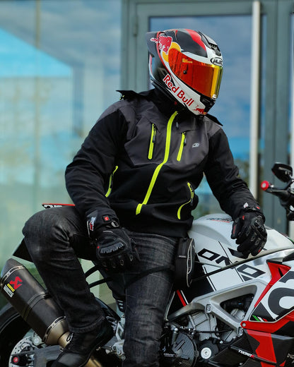 BORLENI Motorradjacke Herren mit CE-Protektoren - Grösse M