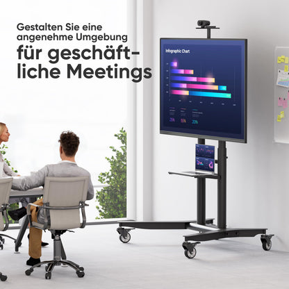 ONKRON TS1871-B Rollbarer TV Ständer 55-90 Zoll - Schwarz