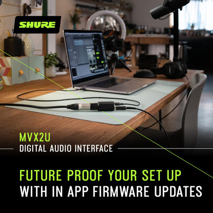 Shure MVX2U XLR-Mikrofon zu USB Digital-Interface mit Phantompower