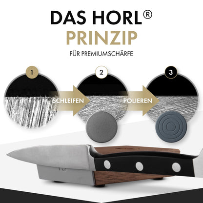 HORL 2 Rollschleifer Messerschärfer für Küchenmesser – Nussbaum
