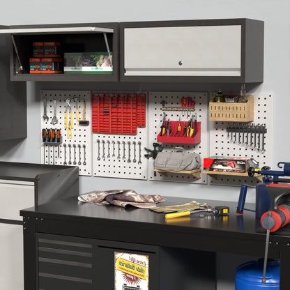SUPEER Hängeschrank Werkzeugschrank Metall Klapptür - 35x66x30 cm