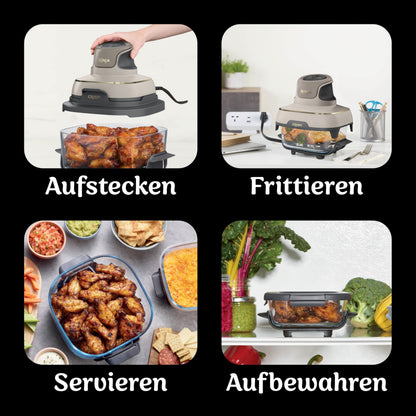 Ninja CRISPi Tragbare Heissluftfritteuse 3.8L Stone Gold FN101EUSTGD