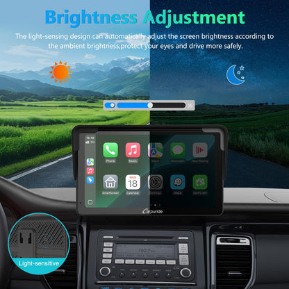 Carpuride V3 CarPlay Screen, kabelloses 7-Zoll-Touchscreen-Autoradio
