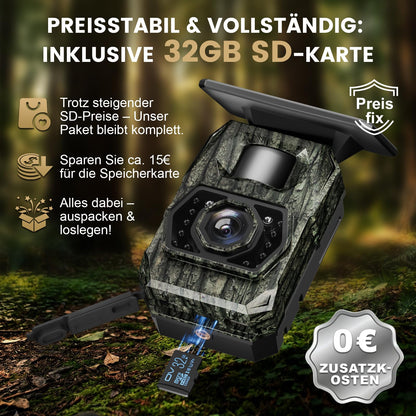 MAXDONE PH970S Wildkamera WLAN mit Solar, 4K 64MP und Nachtsicht