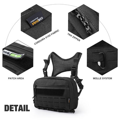 Mardingtop Taktische Brusttasche Molle Chest Rig für Outdoor