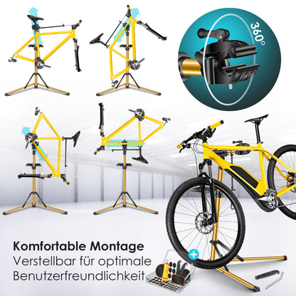 KESSER Profi Fahrrad Montageständer Aluminium – Gold