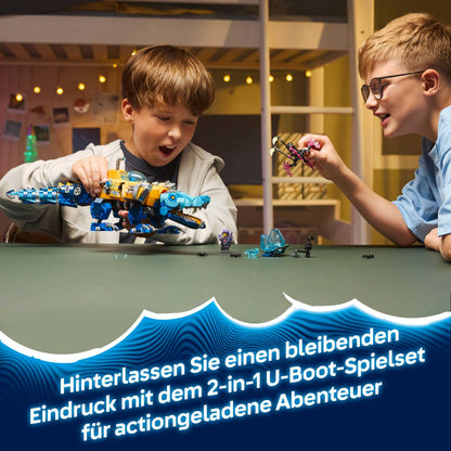 LEGO DREAMZzz 71512 Krokodil-U-Boot 2in1 Bauset mit Minifiguren