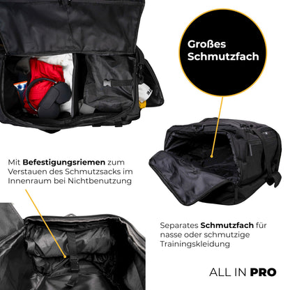 PASTE Sporttasche 68L mit Rucksackfunktion, Schuh- & Nassfach