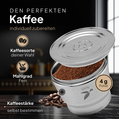 mahona Nachfüllbare Espressokapseln Edelstahl für Nespresso, 2 Stück