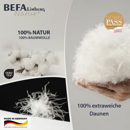 BEFA NATUR Reine Ganzjahres Daunendecke - 135x200 cm
