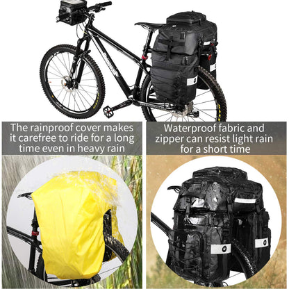 BAIGIO Fahrradtasche 3-in-1 wasserdichte Gepäckträgertasche 75L