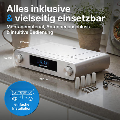 Blaupunkt KRD 30 Bluetooth Küchenradio mit DAB+ und UKW, Silber