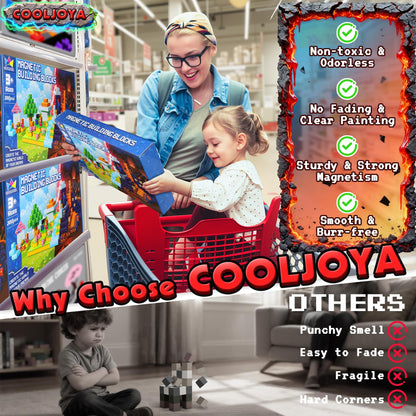 COOLJOYA Magnetische Bausteine SX300, 300 Teile für Kinder ab 3 Jahre