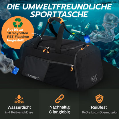 RECARRIER Sporttasche RE01 50L – wasserdicht, mit Schuhfach