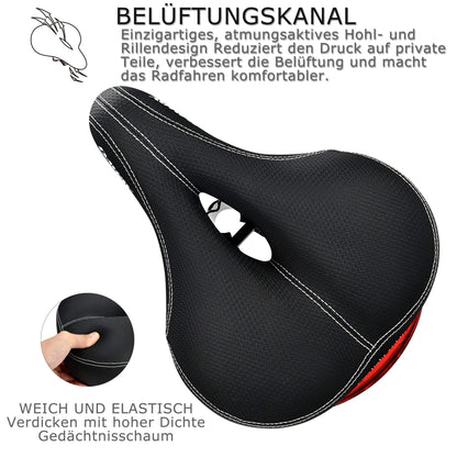 DAWAY C99 Velosattel mit Rücklicht, Memory-Schaum und Federung