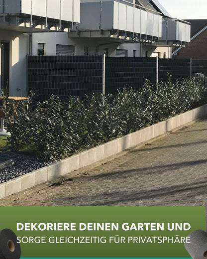Zaundruck Sichtschutzstreifen Doppelstabmattenzaun Milano anthrazit