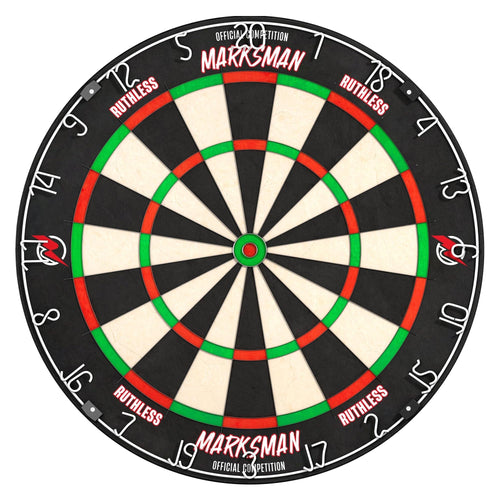 Ruthless Marksman Dartscheibe aus Sisal für Steeldarts, DB072, runde Sisalscheibe mit ultradünnem Draht