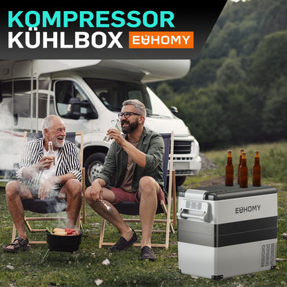 EUHOMY CF-55 Kompressor Kühlbox 49,4 L, 12/24 V und 240 V