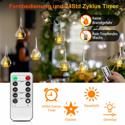 daphomeu LED Teelichter wiederaufladbar 12 Stück mit Ladestation