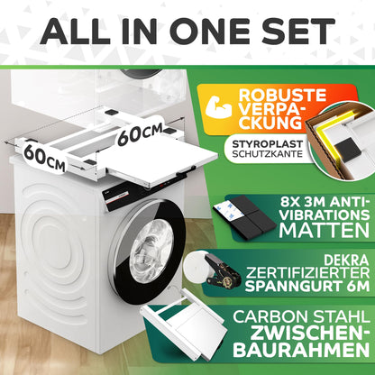 Tretmann Zwischenbaurahmen Universal aus Stahl mit Ausziehplatte