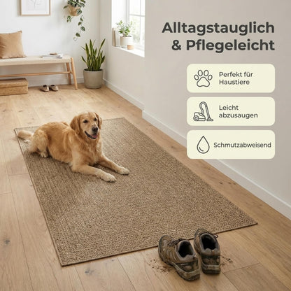 the carpet Kansas Outdoor Teppich Jute-Look wetterfest 140 x 200 cm