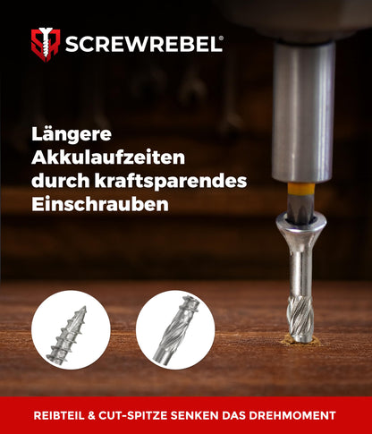 SCREW REBEL Terrassenschraube ST-FIX Edelstahl C1 5 x 70 mm 500 Stück