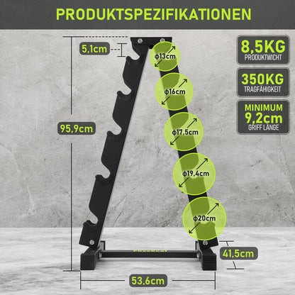 PhysKcal 5-Tier Kurzhantel Rack – Hantelablage Ständer