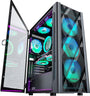 MUSETEX NN8 ATX Gaming PC Gehäuse mit ARGB Lüfter – Schwarz. Schwarzes ATX-Gehäuse mit ARGB-Lüftern. Beherbergt und kühlt PC-Komponenten für Gaming.