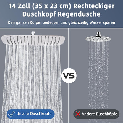 HardiValue Regendusche Duschkopf Edelstahl mit Anti-Kalk-Düsen, Chrom