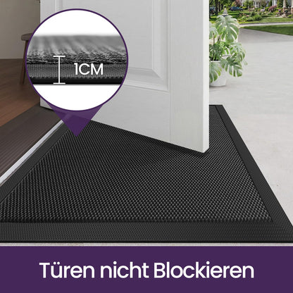 DEXI Fussmatte aussen 60 x 90 cm, Schmutzfangmatte, dunkelgrau