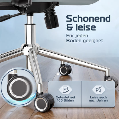CLOUVOU BrightSeat ergonomischer Bürostuhl mit Wippfunktion, 150 kg