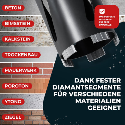 Fortura Diamantbohrkrone SDS Plus Ø 82 x 200 mm Kernbohrer