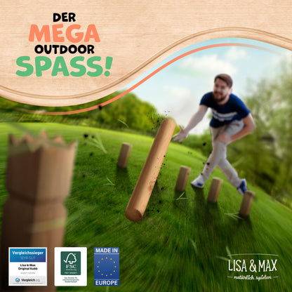 Wikinger Kubb Schweden Schach - Original Turnier FSC-Holz