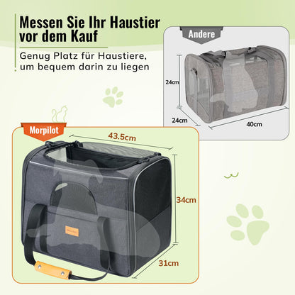 morpilot Katzentransportbox für Katzen und Welpen bis 7 kg