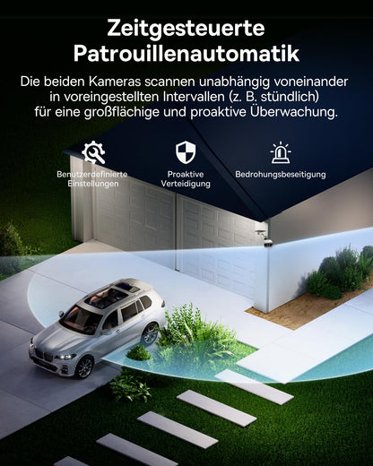 Baseus Security X1 Pro Überwachungskamera aussen, Dual 3K, Solar