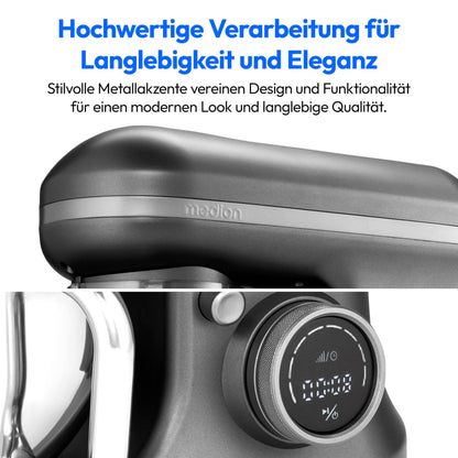 MEDION Küchenmaschine MD18420 mit Eisschüssel, 5 Liter, 1.200 Watt