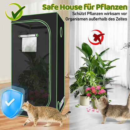 Vigevee Grow Tent Growzelt Growschrank – 120x60x180cm