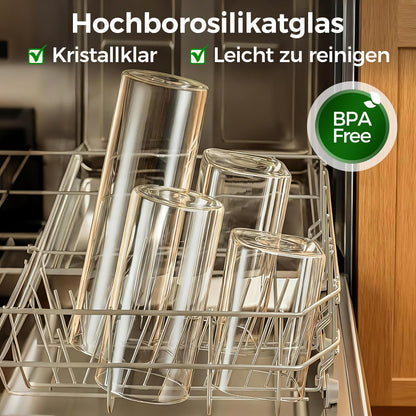 ComSaf Vorratsgläser mit Deckel luftdicht 12er Set 600ml/1L