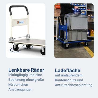 Pallit Carry Transportwagen klappbar, Plattformwagen bis 150 kg