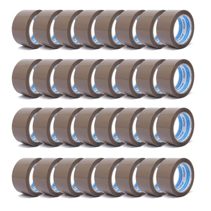 gws Paketklebeband 36 Rollen braun, geräuscharm, 66 m x 50 mm zum Verpacken von Paketen
